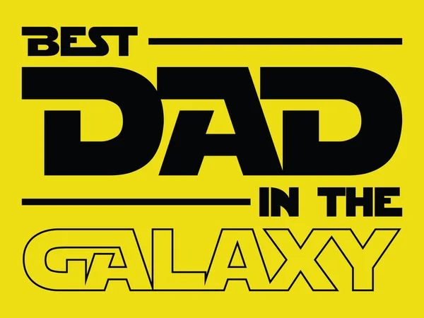 Nejlepší Táta Galaxii Den Otců Designový Prvek Pro Tričko Plakát — Stockový vektor