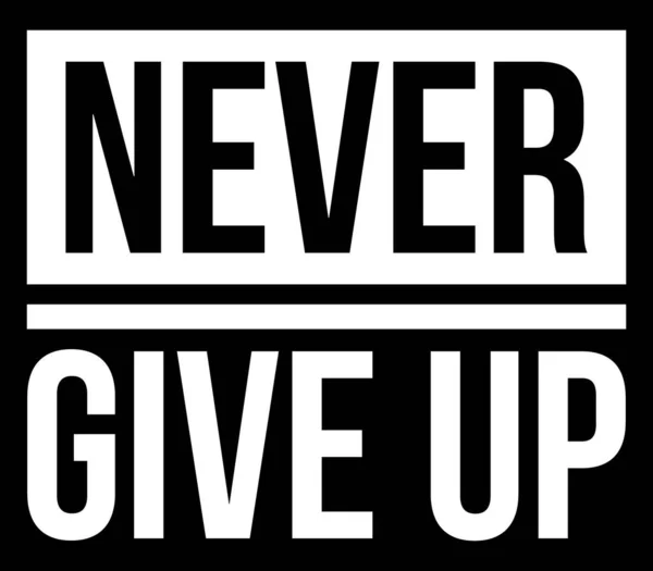 Ніколи Здавайся Натхненний Мотиваційний Дизайн Цитати Готовий Друк Одягу Плаката — стоковий вектор