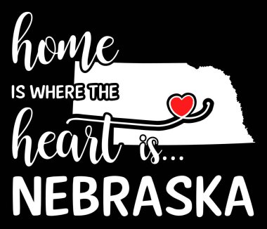 Home is where the heart is. US state Nebraska.
