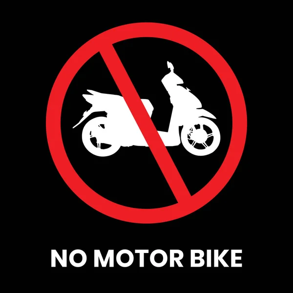 エントリーなし Motor Bikes 背景に文字が刻まれた交通標識ステッカー01 — ストックベクタ