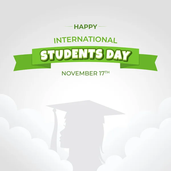 Международным Днем Студентов Международный День Студентов Ноября — стоковый вектор