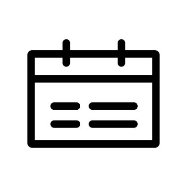 İzole edilmiş arkaplanda iş ve yönetim çizelgesi için takvim simgesi çizimi