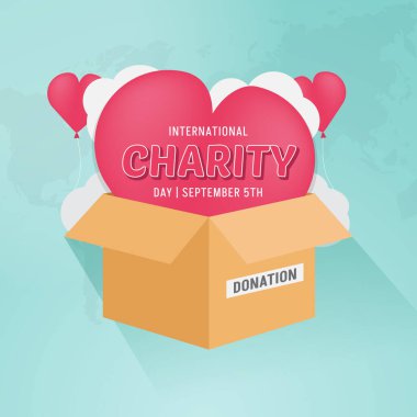 Charity Day September 05th illustration vector on isolated background
