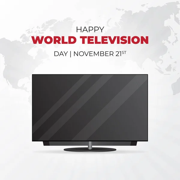Světový Den Televize Listopadu Ilustrační Design — Stockový vektor