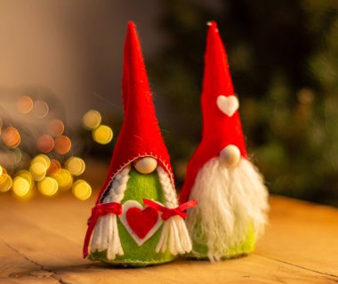 Noel yaklaşıyor - Şirin küçük kış cücesi Noel 'i bekliyor.