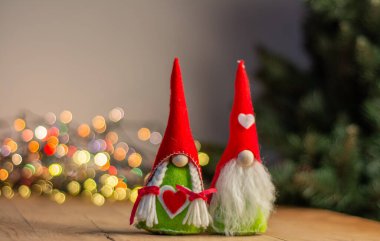 Noel yaklaşıyor - Şirin küçük kış cücesi Noel 'i bekliyor.