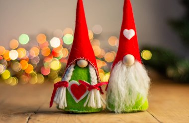 Noel yaklaşıyor - Şirin küçük kış cücesi Noel 'i bekliyor.