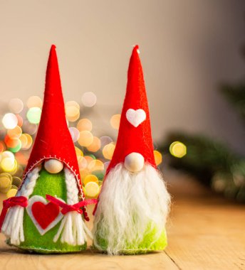 Noel yaklaşıyor - Şirin küçük kış cücesi Noel 'i bekliyor.