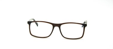 Beyaz Arkaplan Karşısında Siyah Gözlüğün Yakın Çekimi 