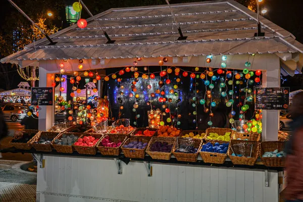 Paris France 2014 Christmas Market Fancy Delicious Food Selection Delicious — Stock Photo, Image