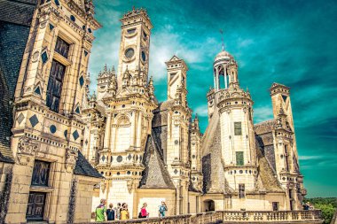Chateau de Chambord, Loire Valley en büyük kalede. Unesco Dünya Mirası Fransa. XVI. yüzyılda inşa edilmiş, şimdi Fransız devlet bir özellik olduğunu.