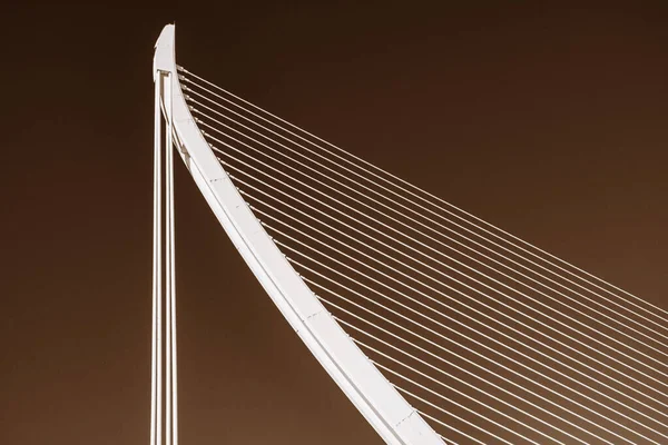 Καλώδια Της Κρεμαστής Γέφυρας — Φωτογραφία Αρχείου