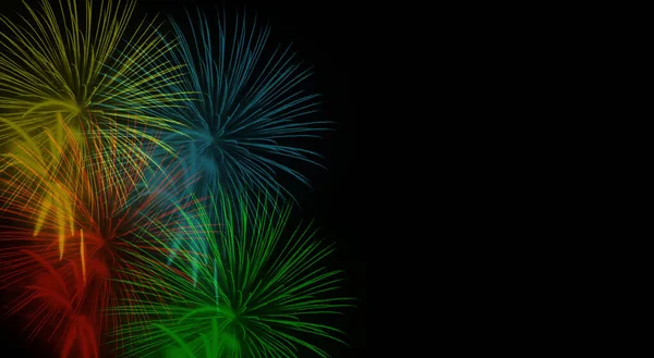 Fireworks Display Dark Sky Happy New Year 2022 — стоковое фото