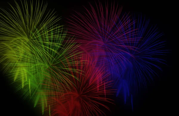 Fireworks Display Dark Sky Happy New Year 2022 — Fotografia de Stock
