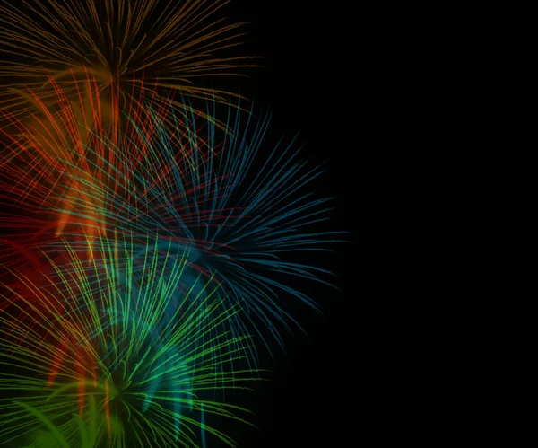Zobrazení Ohňostrojů Během Temného Nebe Šťastný Nový Rok 2022 — Stock fotografie