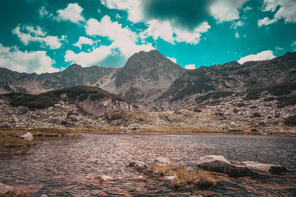 Lago Fondo Las Montañas Retezat Montañas — Foto de Stock