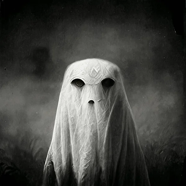 Ghost White Sheet Halloween Concept Ghost — Zdjęcie stockowe