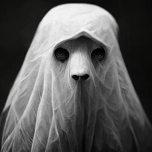 Ghost White Sheet Halloween Concept Ghost — Zdjęcie stockowe