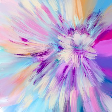 abstract flower like oil paints. Spring, easy and cheerful abstract background. Abstract colorful art background. Digital art.