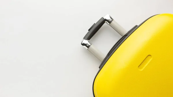 Top view yellow luggage with copy space. High quality beautiful photo concept — Stock Photo, Image