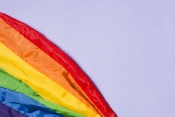 Cerrar hasta gay orgullo bandera arco iris colores. concepto de foto hermosa de alta calidad — Foto de Stock