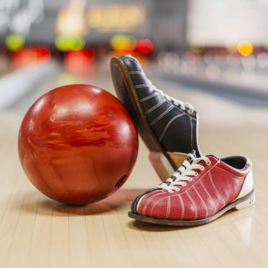 Bowling ayakkabısı. Yüksek kalite güzel fotoğraf konsepti