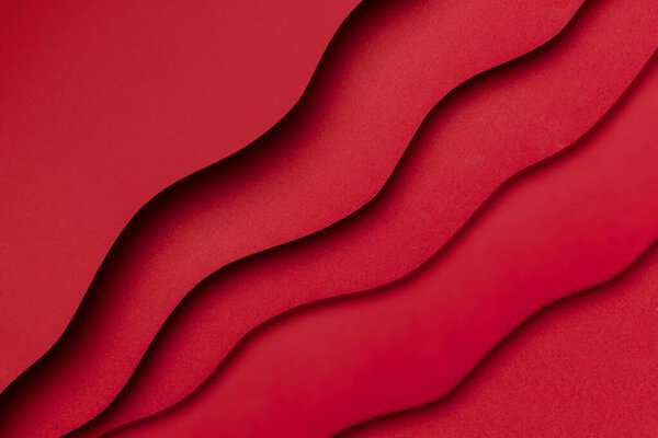 Red liquid effect layers paper background. Beautiful photo