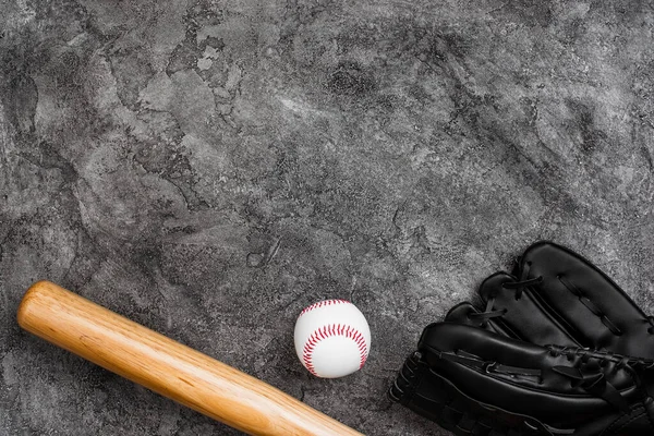 Flat lay luva de taco de beisebol. Foto de alta qualidade — Fotografia de Stock