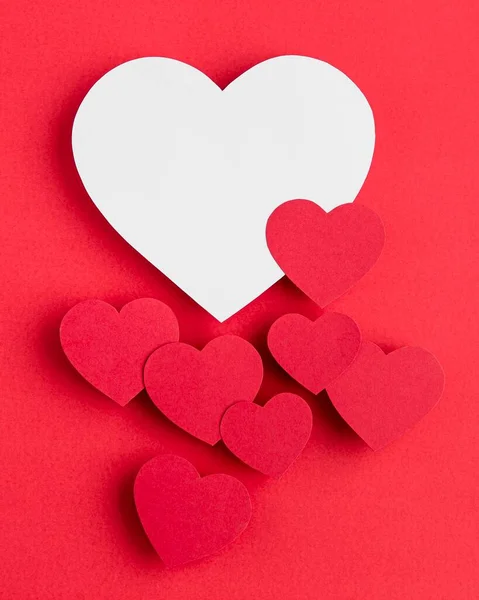 Top view hearts arrangement with copy space. High quality photo — Stock Photo, Image