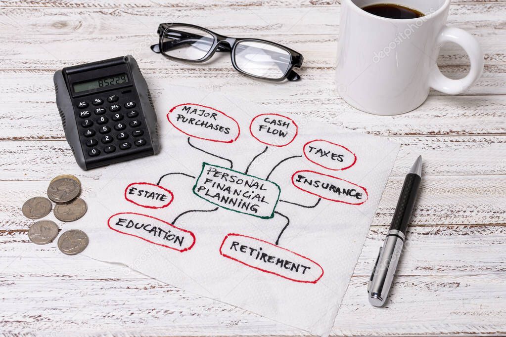 reading glasses personal planning finances. High quality photo