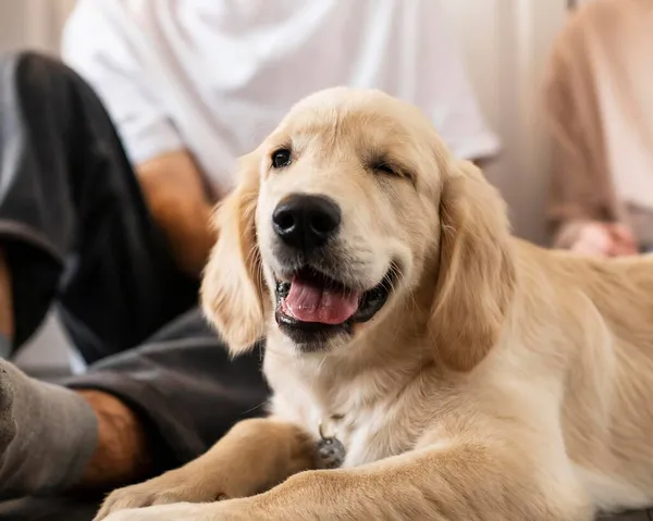 Man dog indoors. High quality photo — Stock Photo, Image