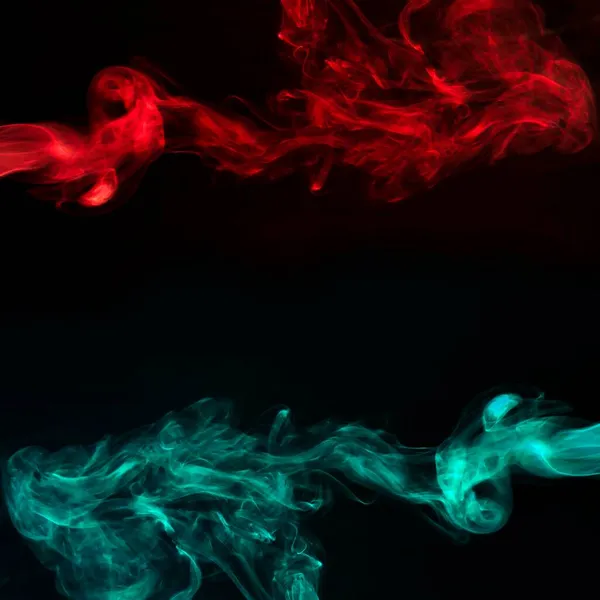 Abstracto rojo turquesa humo negro fondo oscuro. Foto de alta calidad —  Fotos de Stock