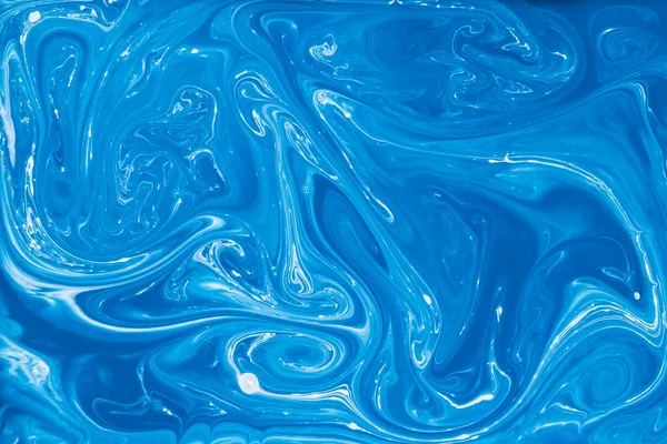Modrý bílý tekutý mramor abstraktní pozadí. Kvalitní fotografie — Stock fotografie