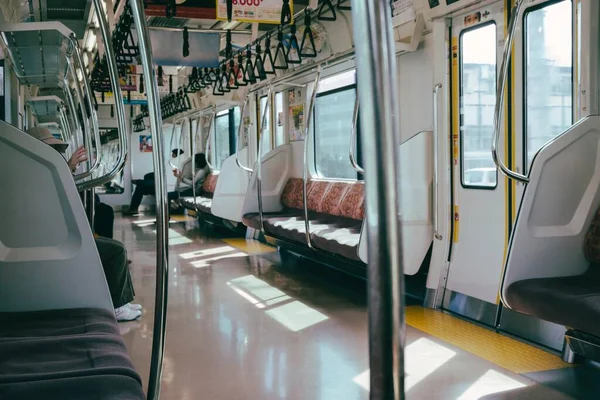 Inside subway train. High quality photo — Stock Photo, Image