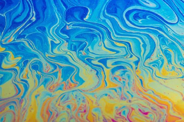 Glinsterende golvende blauw-gele abstracte achtergrond. Hoge kwaliteit foto — Stockfoto