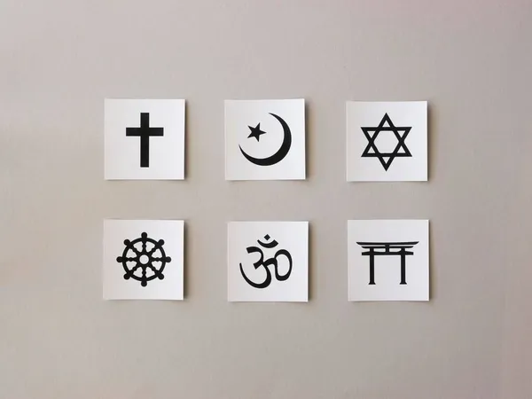 Assortment religious symbols. High quality photo — Stock Photo, Image