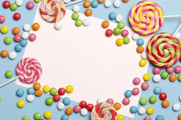 Plano Poner Deliciosos Caramelos Colores Foto Alta Resolución Imágenes de stock libres de derechos
