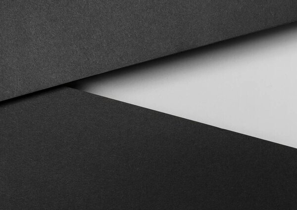 black white layers paper top view. High resolution photo