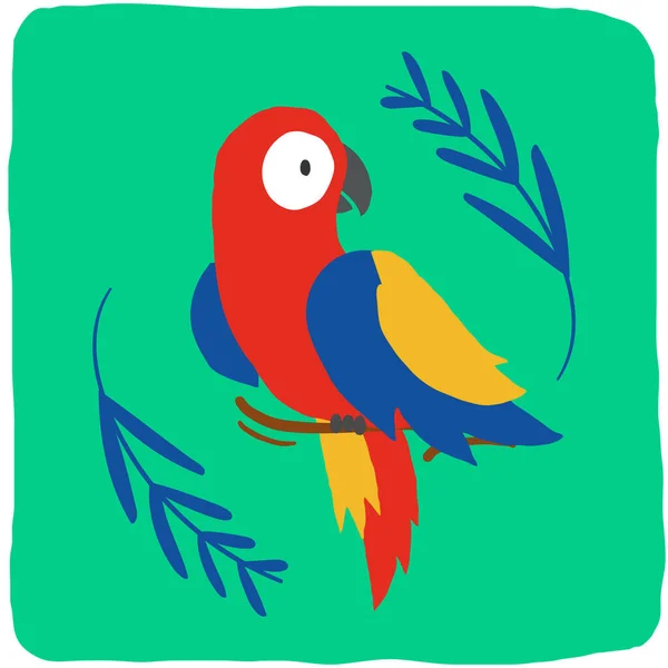 Colorful Arara Hand Drawing Vector — стоковый вектор