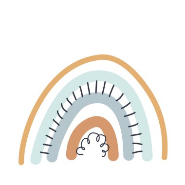 Mavi turuncu gökkuşağı desenli