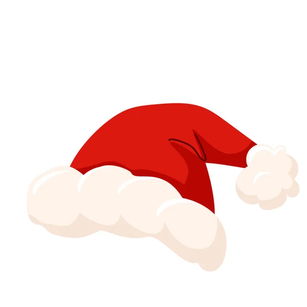 El sombrero rojo de Santa Claus — Vector de stock