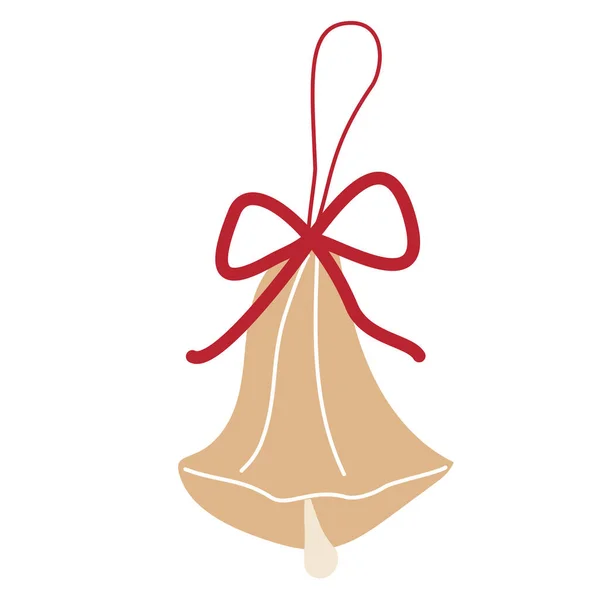 Juguete campana para la decoración del árbol de Navidad — Vector de stock