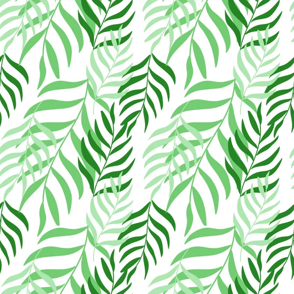 Modèle floral sans couture de feuilles vertes — Image vectorielle