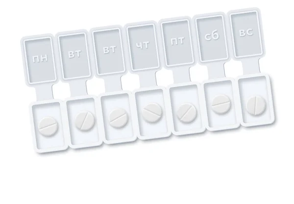 Makineli kutuda yedi günlük tablet var.