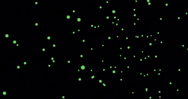 Green Dots Rotate Transparent Space Turn Filled Triangles Alpha Channel — Wideo stockowe