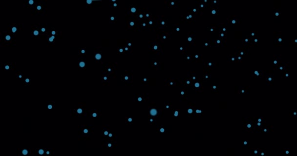 Сині Точки Обертають Прозорі Простори Перетворюються Тривимірні Заповнені Трикутники Альфа — стокове відео