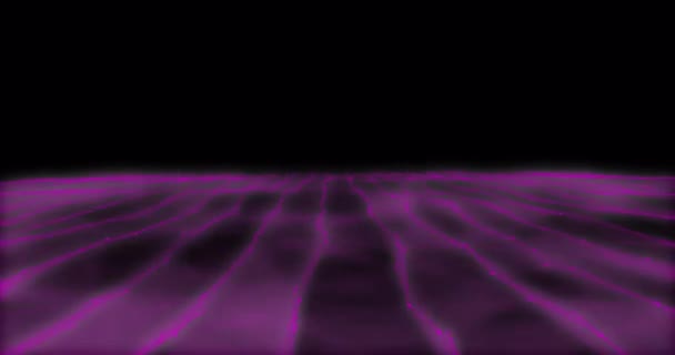 Pink Plane Made Dots Squares Triangles Movement Space Alpha Channel — Stockvideo