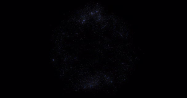 Bluesphere Circle Lines Dots Triangles Breaks Particles Space Alpha Channel — Vídeo de Stock