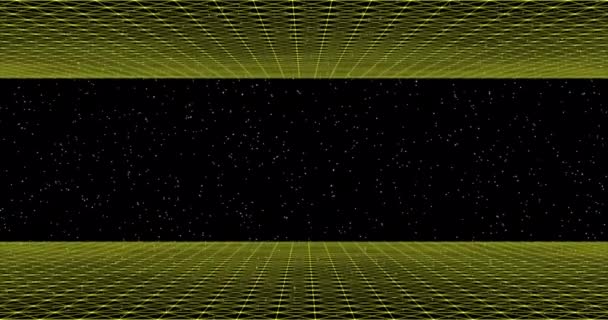 Uzaya Açılan Sarı Kapılar Yıldız Alanı Alfa Kanalı Şeffaf Arka — Stok video