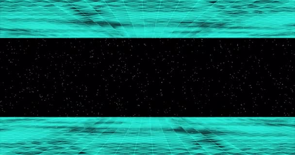 Blue Turquoise Gates Space Open Star Space Alpha Channel Transparent — Vídeo de stock